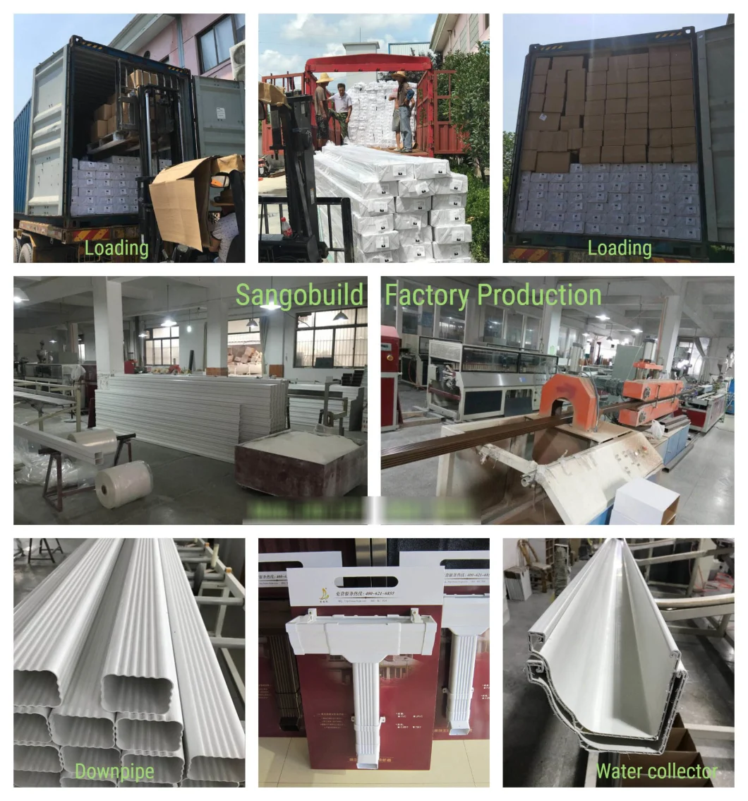 Other Plastic Building Materials PVC Roof Gutter and Downspout, Kenya Ghana Philippines Roof Rainwater Gutter Products Prices List