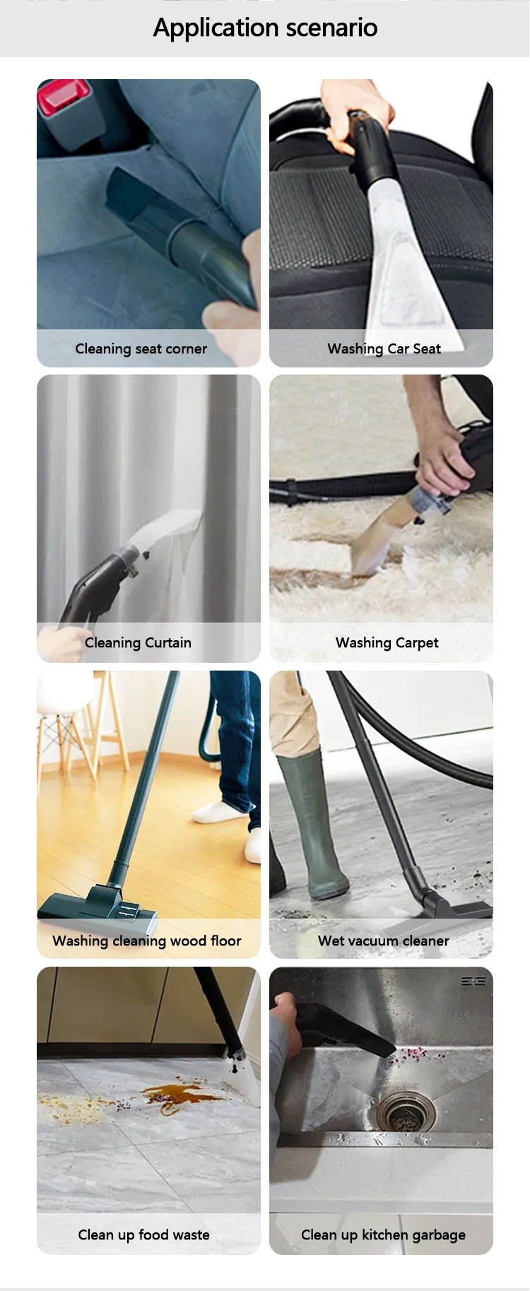 1200W 220V Multi-Functional Vacuum Cleaner Shampoo Home Carpet Use Vacuum Cleaner Car Wash Wet Dry Vacuum Extractor Cleaner