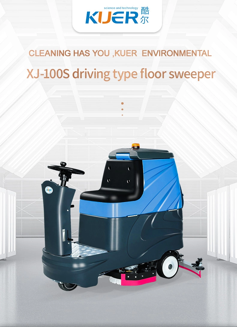 Ground Square Ride-on Driving Floor Scrubber Dryer Machine