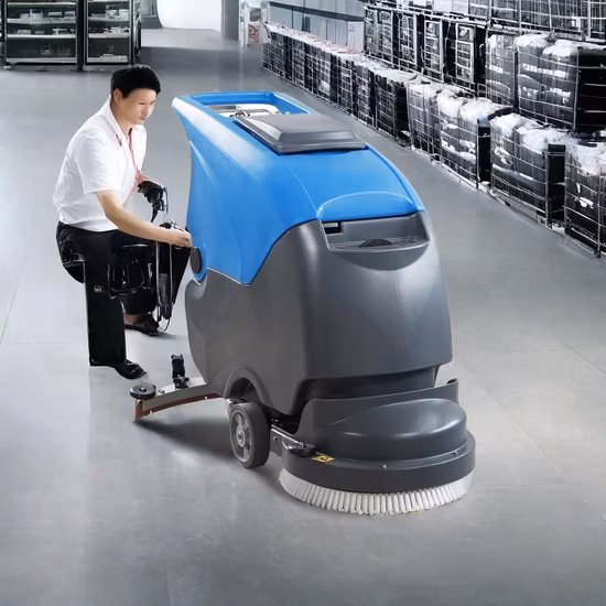 Floor Washing Machine Electric Hand Push Walk Behind Industrial Floor Scrubber Dryer