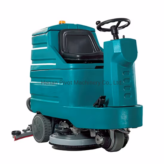 Electric 1000W Battery Type Walk Behind Floor Scrubber Dryer for Supermarket